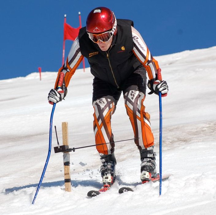 Coach Greg training on Mt. Hood Palmer Glacier